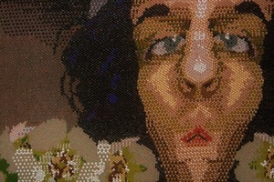 „1981/03/09“, 2011 m., 90x60cm, karoliukai, peyote vėrimas „1981/03/09“, 2011 m., 90x60cm, karoliukai, peyote vėrimas