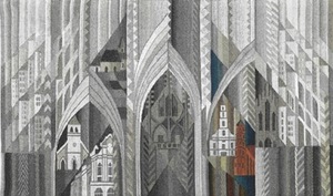 „Odė Kaunui“, gobelenas (600 metų jubiliejaus proga), 60x100 cm, 2009 „Odė Kaunui“, gobelenas (600 metų jubiliejaus proga), 60x100 cm, 2009