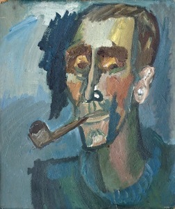 K. Paliokas. 'Self-portrait with a Pipe' K. Paliokas. 'Self-portrait with a Pipe'