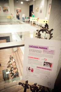 Exhibition I see the world differently featured clay sculptures made by visually impaired children and aided by Nomeda Marčėnaitė.