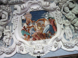 M. Palloni, Christ's coronation with the crown of thorns, 1678–1685. Pažaislis chapter. Author's photo. M. Palloni, Christ's coronation with the crown of thorns, 1678–1685. Pažaislis chapter. Author's photo.