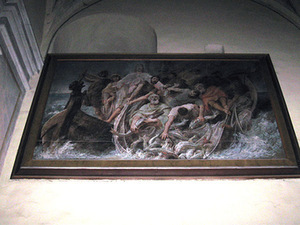 E. M. Andriolis. "Miraculous Fishing", 1891–1892, Kaunas St. Apostles' Peter and Paul Archcathedral Basilica. Photo belongs to the author. E. M. Andriolis. "Miraculous Fishing", 1891–1892, Kaunas St. Apostles' Peter and Paul Archcathedral Basilica. Photo belongs to the author.