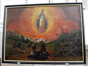 Unknown painter. Plague in Vilnius, 1710. St. Peter and Paul chuch, Vilnius. Author's photograph. Unknown painter. Plague in Vilnius, 1710. St. Peter and Paul chuch, Vilnius. Author's photograph.