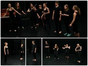 Vaidybos programos pirmakursiai. Iš asmeninio Inos Pukelytės archyvo Vaidybos programos pirmakursiai. Iš asmeninio Inos Pukelytės archyvo