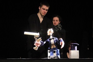 Magician's trick: Mindaugas Černiauskas (left) and Karolina Žernytė (right) Magician's trick: Mindaugas Černiauskas (left) and Karolina Žernytė (right)
