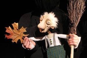 Grandpa and autumn leaves Grandpa and autumn leaves