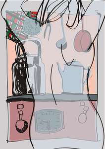 Indraja Raudonikytė piece Heat from the series Only girls in the kitchen. Author's photo. Indraja Raudonikytė piece Heat from the series Only girls in the kitchen. Author's photo.