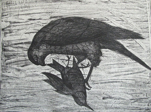 Rolandas Rimkūnas. „Tai, kas dedasi mumyse , taip pat yra visatos dalimi“, 2005, ofortas, 58 x 72 cm. Autoriaus fotografija Rolandas Rimkūnas. „Tai, kas dedasi mumyse , taip pat yra visatos dalimi“, 2005, ofortas, 58 x 72 cm. Autoriaus fotografija