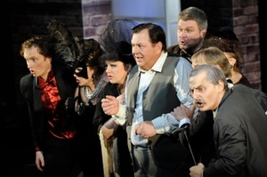 “Gianni Schicchi”. Gianni Schicchi – Gediminas Maciulevičius (in the middle). Photo of Kaunas State Musical Theatre “Gianni Schicchi”. Gianni Schicchi – Gediminas Maciulevičius (in the middle). Photo of Kaunas State Musical Theatre