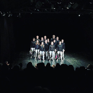 V. Masalskis second year student troupe Dot performance Either Me or You. Photo from Kaunas Chamber Theatre archive. V. Masalskis second year student troupe Dot performance Either Me or You. Photo from Kaunas Chamber Theatre archive.