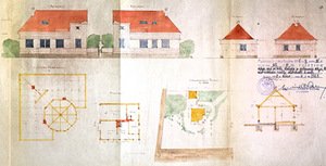 A. Vaitkevičiaus gyvenamojo namo projektas Kulautuvoje. LCVA, f. 1622, ap. 4, b. 567 A. Vaitkevičiaus gyvenamojo namo projektas Kulautuvoje. LCVA, f. 1622, ap. 4, b. 567