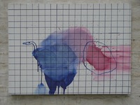 SUMMER NOTEBOOK, 2006, 70 × 100, canvas, ink, marker.