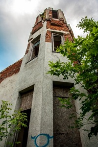 The architect Algimantas Sprindys reconstructed the fallen tower of the building according to authentic measurements. The architect Algimantas Sprindys reconstructed the fallen tower of the building according to authentic measurements.