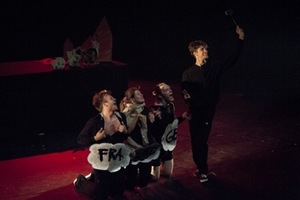 Performance of P.Makauskas "YOLO". Photo by Viltė Bražiūnaitė Performance of P.Makauskas "YOLO". Photo by Viltė Bražiūnaitė